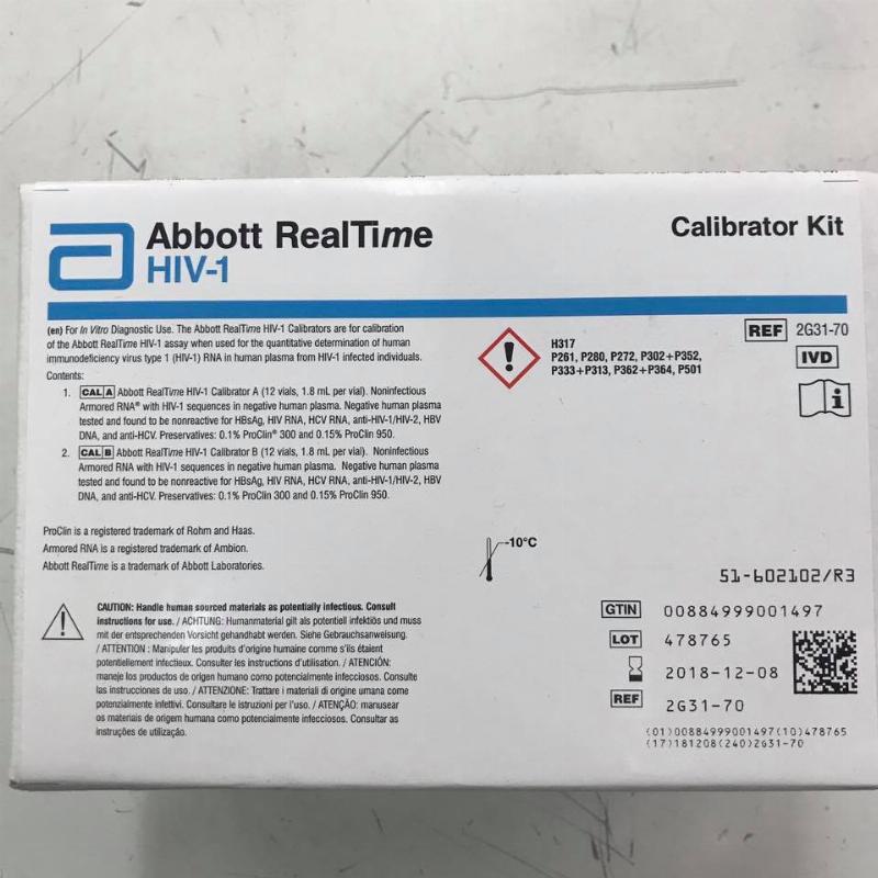 Набір калібраторів Abbott RealTime ВІЛ-1 Abbott RealTime HIV-1 Calibrator Kit